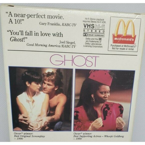 Ghost VHS Tape 1991 Patrick Swayze Demi Moore Whoopi Goldberg Throwback - Picture 5 of 10